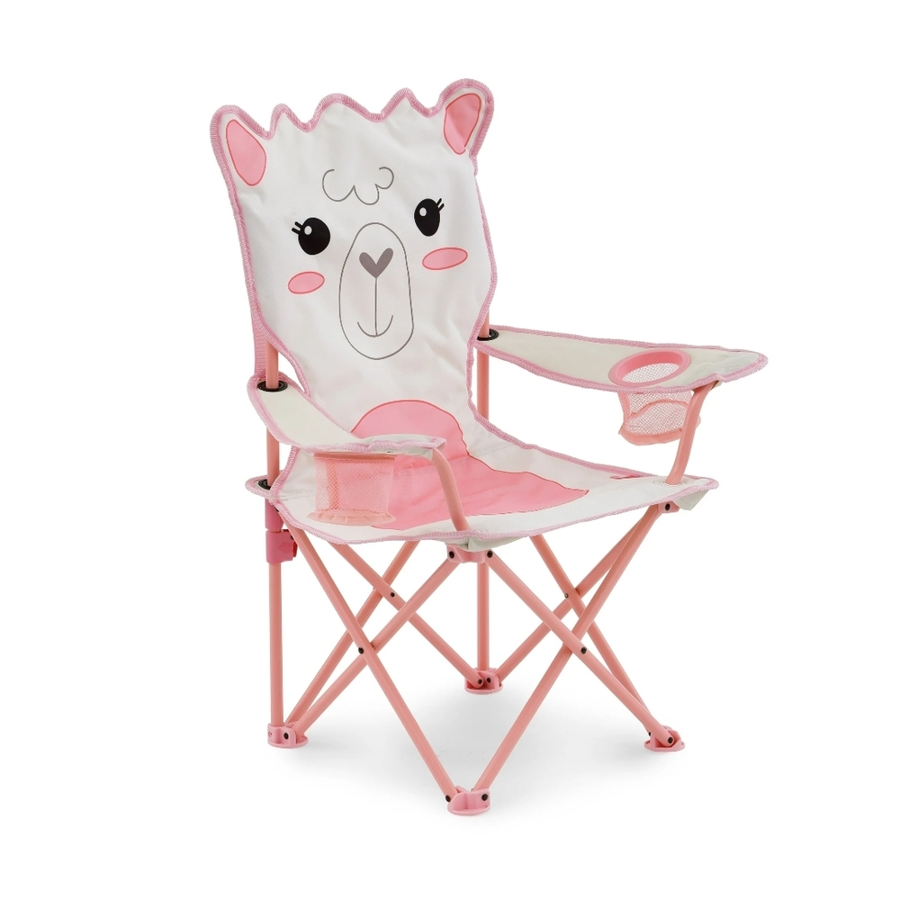 Kids Pink Llama Folding Chair